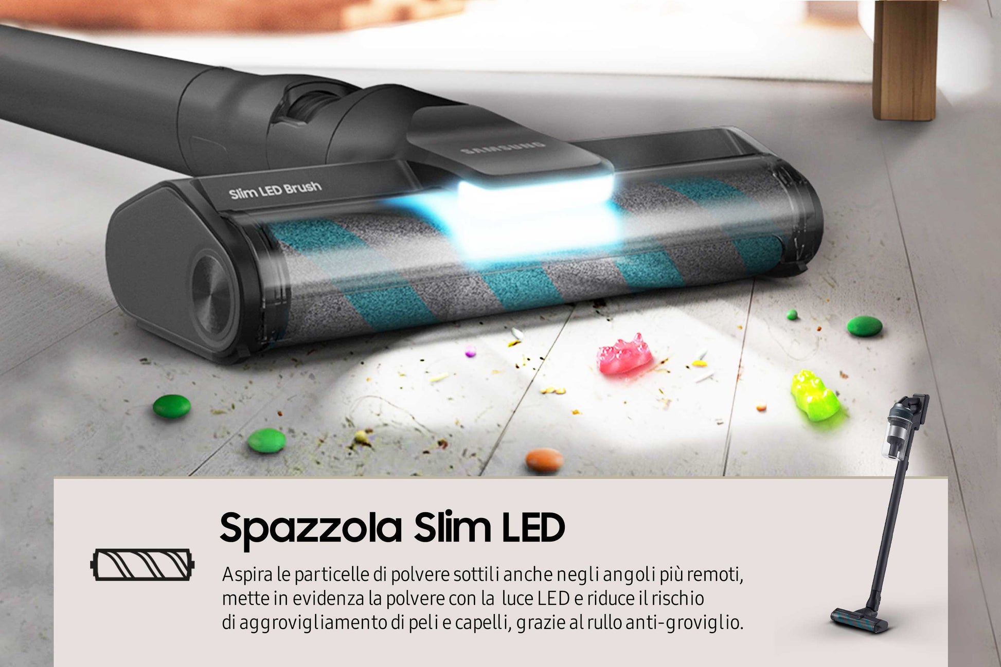 Samsung Aspirapolvere senza filo Jet™ 85 complete 210W VS20C8524TB