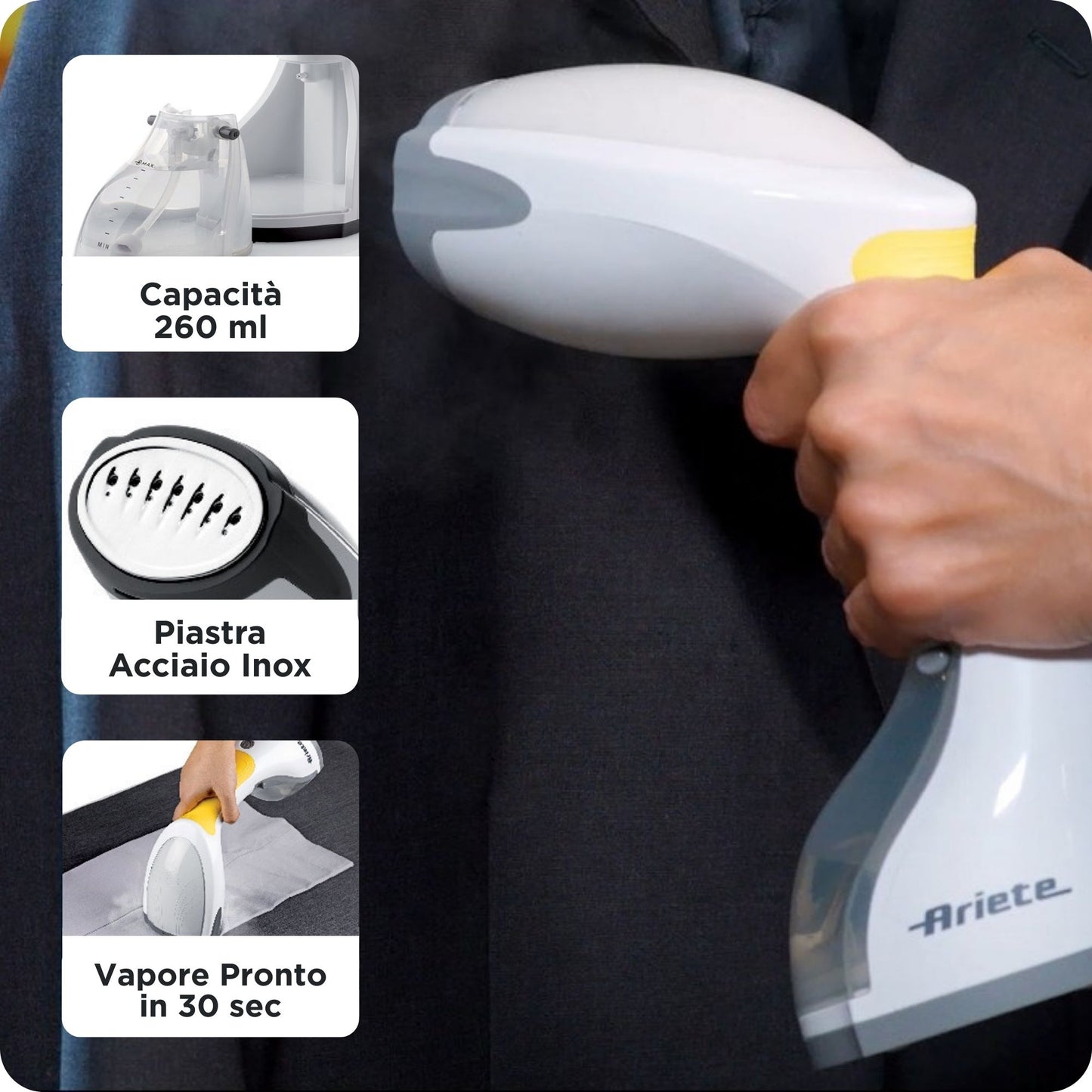 ARIETE PED 4167 | CASA | FERRI DA STIRO | FERRO VAPORE | PISTOLA A VAPORE 1200W 260ML PIAST.NO STICK