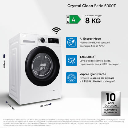 Samsung Lavatrice Crystal Clean 8 kg WW80CGC04DAEET