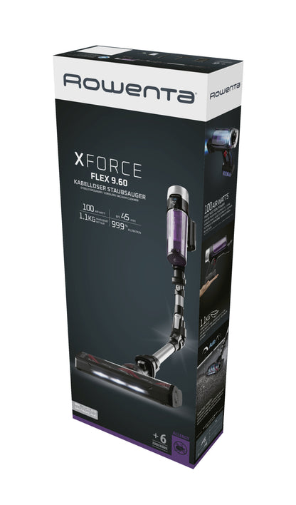 Rowenta XForce Flex 9.60 Aspirapolvere senza fili, Modello Allergy, RH2037