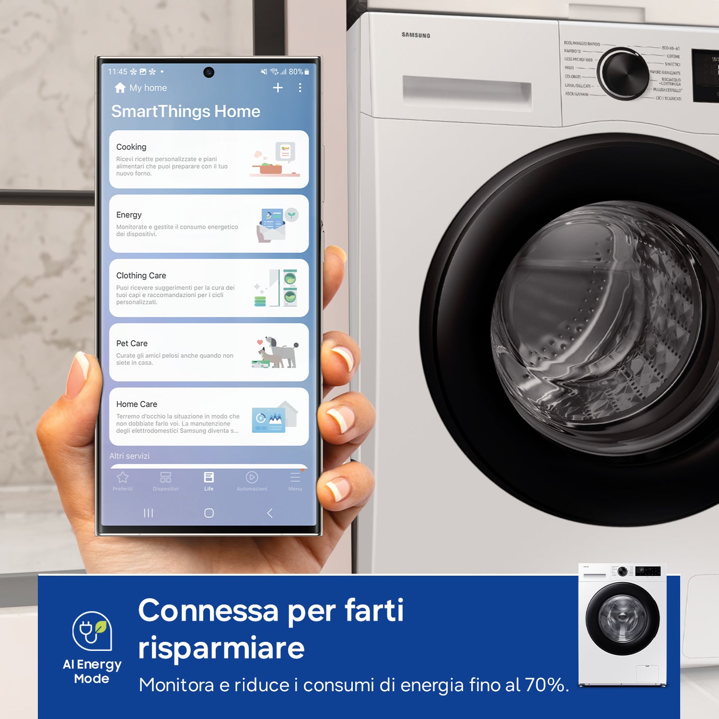 SAMSUNG BIANCO WW10FG5U34AEET | LAVATRICI | LAVATRICI CARICO FRONTALE | LAV. C/FRONTALE 10-10,99KG |