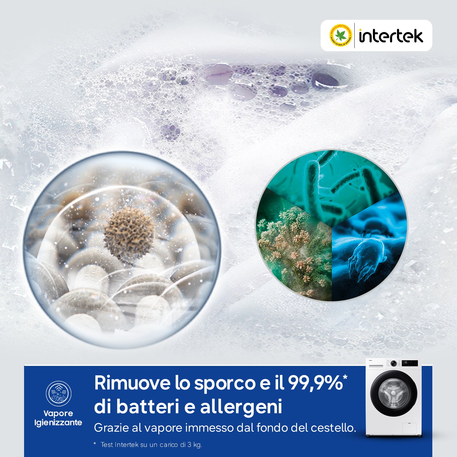 Samsung WW90DG5G34AEET lavatrice Caricamento frontale 9 kg 1400 Giri/min Bianco