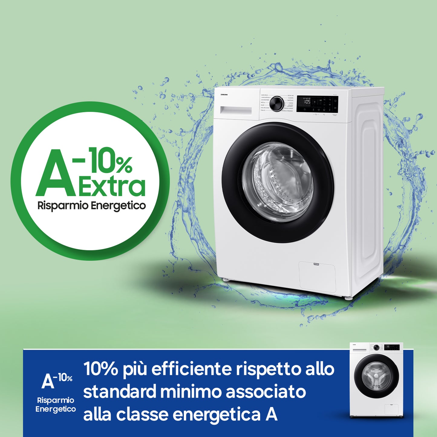 SAMSUNG BIANCO WW90DG5G34AEET | LAVATRICI | LAVATRICI PROFONDITA' RIDOTTA | LAV.SLIM FINO 48CM 8KG-O