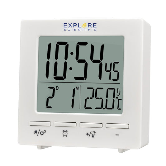 EXPLORE SCIENTIFIC PED RDC1005WHITE | CASA | OROLOGI | OROLOGI | OROLOGIO RADIOCONTROLLATO SNOOZE TE