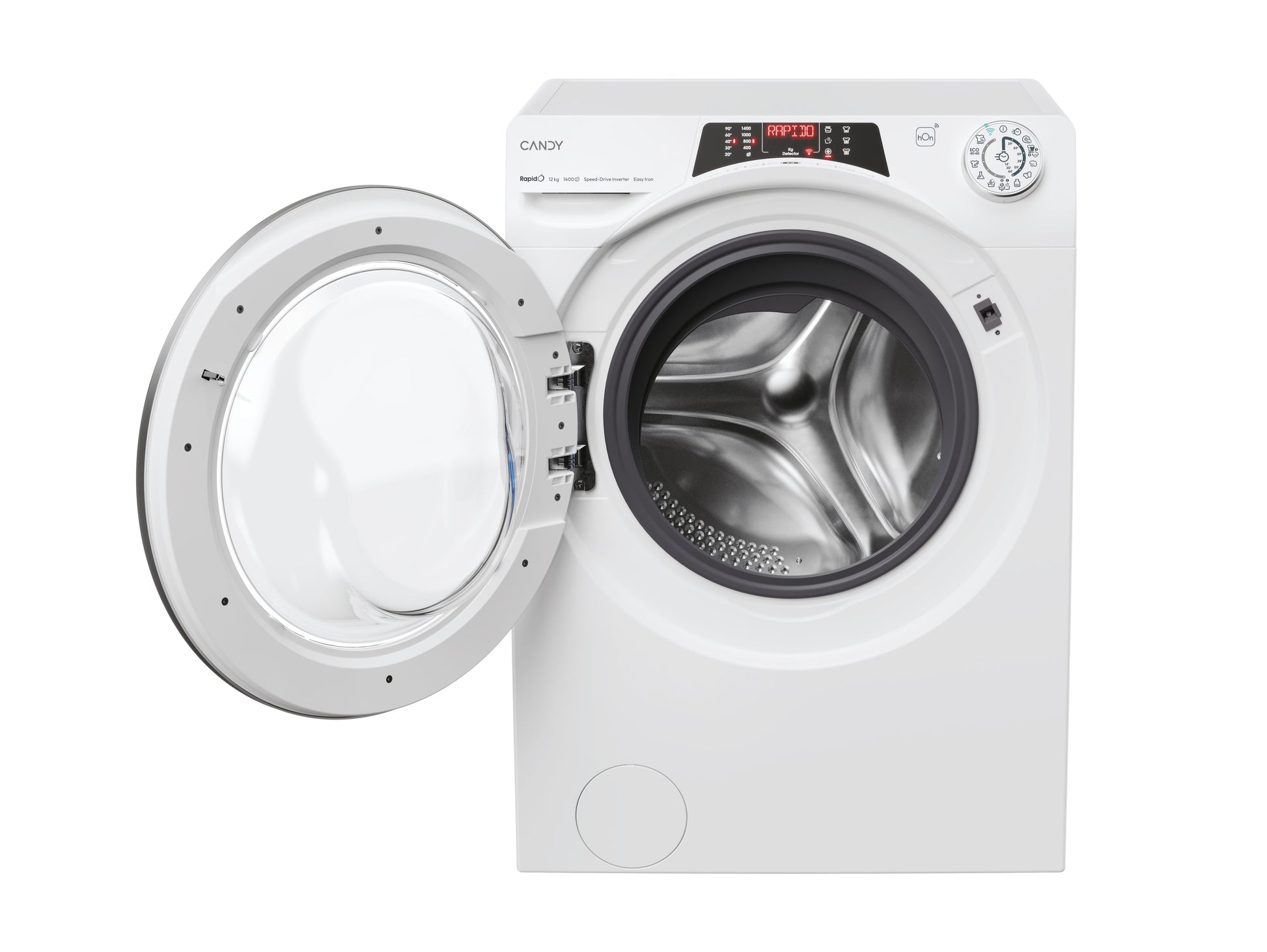 Candy RapidÓ , Lavatrice Carica Frontale 12 KG, Classe A, 1400 giri, Bianco, Inverter, Vapore, Wi-Fi, 9 Cicli Rapidi, RO14126DWMST-S
