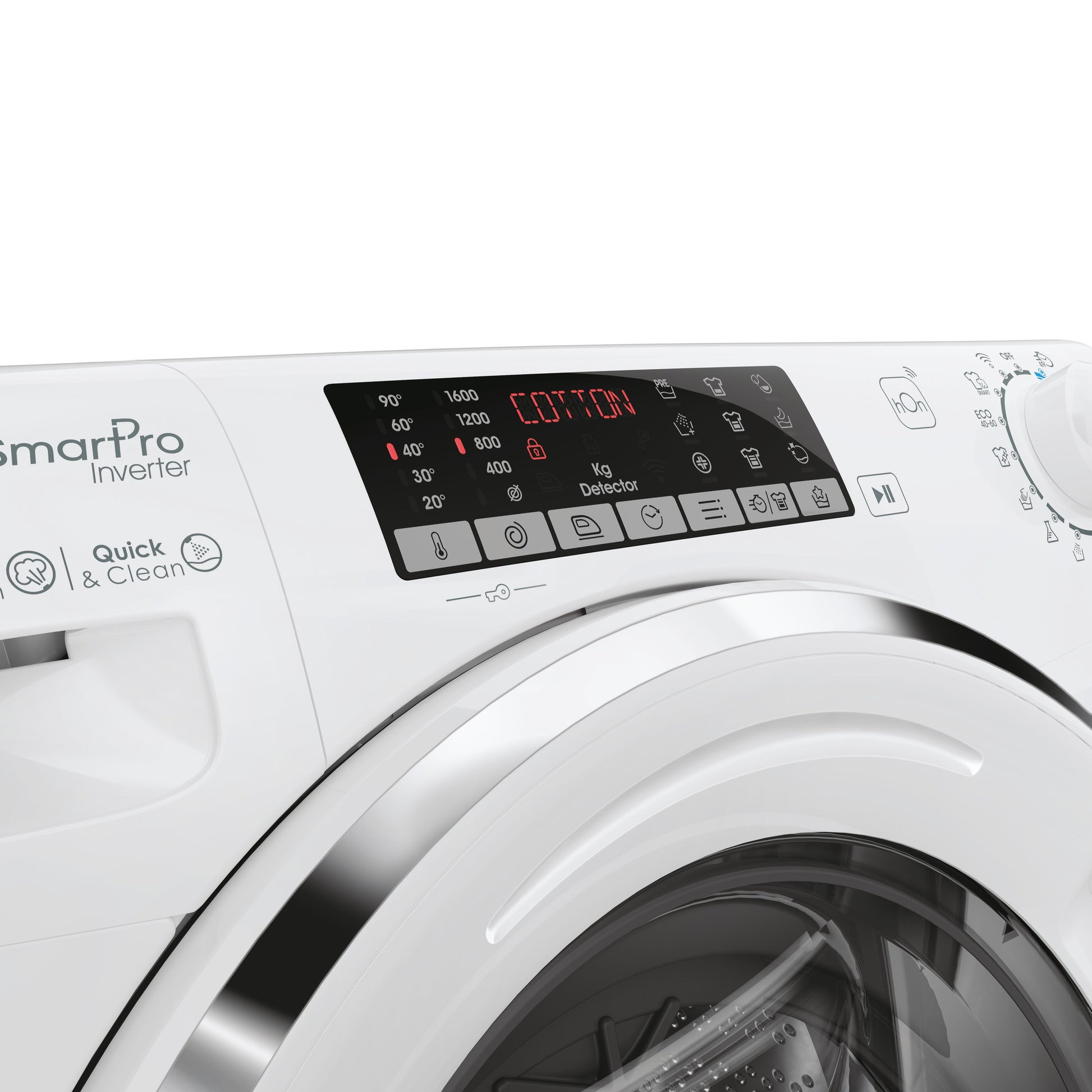 Candy Smart Pro Inverter, Lavatrice Carica Frontale 10 KG, 10% più efficente della classe A, 1600 giri, Bianco, Inverter, Vapore, Wi-Fi, CSO 6106TWMC6/1-S