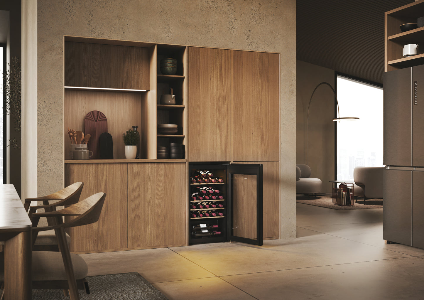 Haier Wine Bank 50 Serie 3 HWS34GGH1 Cantinetta vino con compressore Libera installazione Nero 34 bottiglia/bottiglie