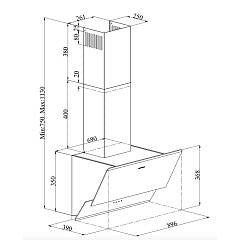 SILVERLINE 3490.9.733.01 | Oslo | cappe | parete | 90 cm |  nero | A | 648m3/h, 3 velocita', comandi