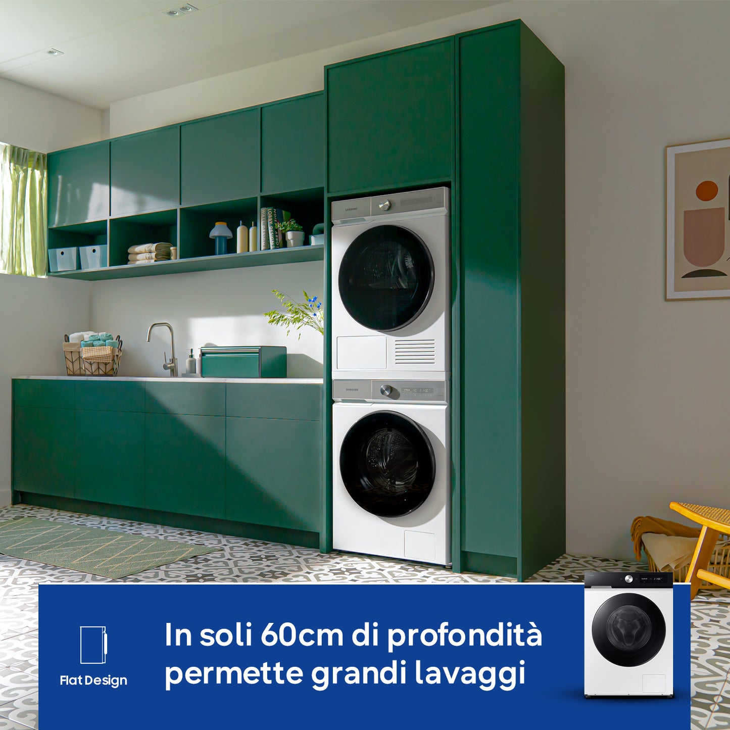 Samsung Lavatrice BESPOKE AI™ Ecodosatore 11Kg WW11DB7B94GEU3