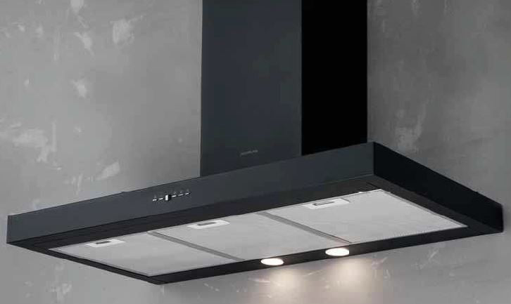 SILVERLINE 3170.9.733.06 | 3170 | cappe | parete | 90 cm |  nero | A | 647m3/h, 3 velocita', comandi