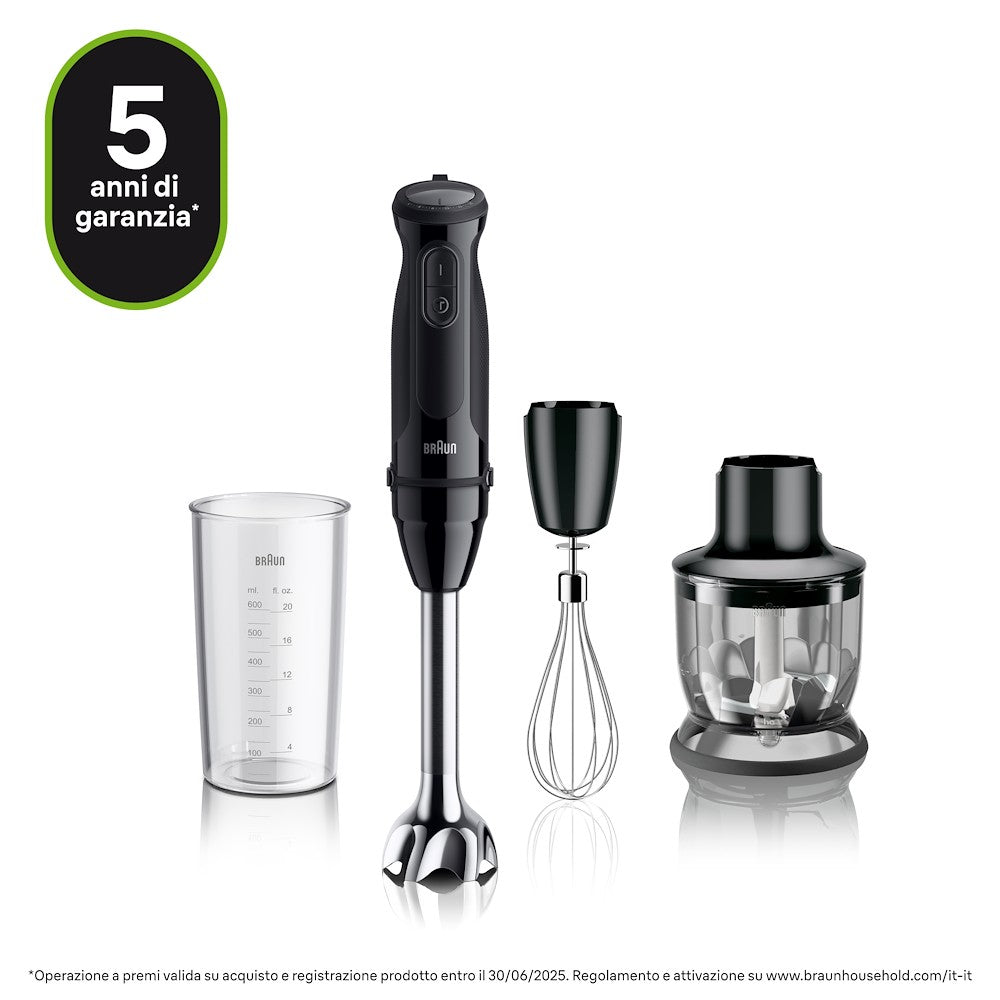 BRAUN PED MQ50202 | CUCINA | PREPARAZIONE CIBI | FRULLATORE A IMMERSIONE | MINIPIMER 1000W 21VEL. MU