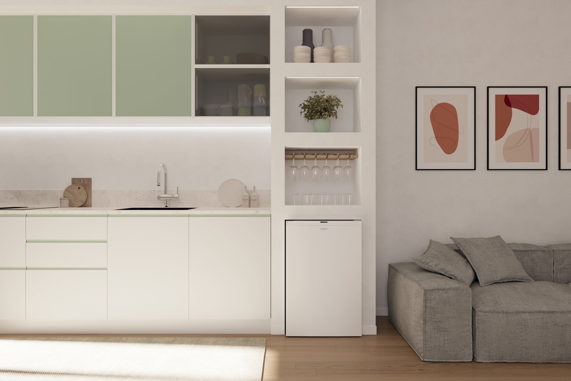 Candy CNUQ2L58EW Congelatore verticale Libera installazione 90 L Bianco