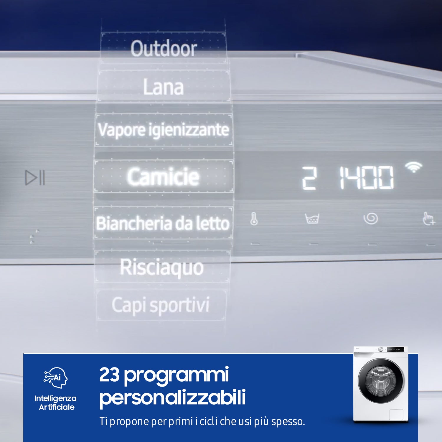 Samsung WW90DG6U25LE lavatrice Caricamento frontale 9 kg 1400 Giri/min Bianco