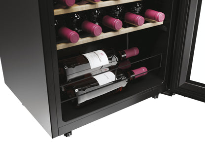 Haier Wine Bank 50 Serie 3 HWS34GGH1 Cantinetta vino con compressore Libera installazione Nero 34 bottiglia/bottiglie