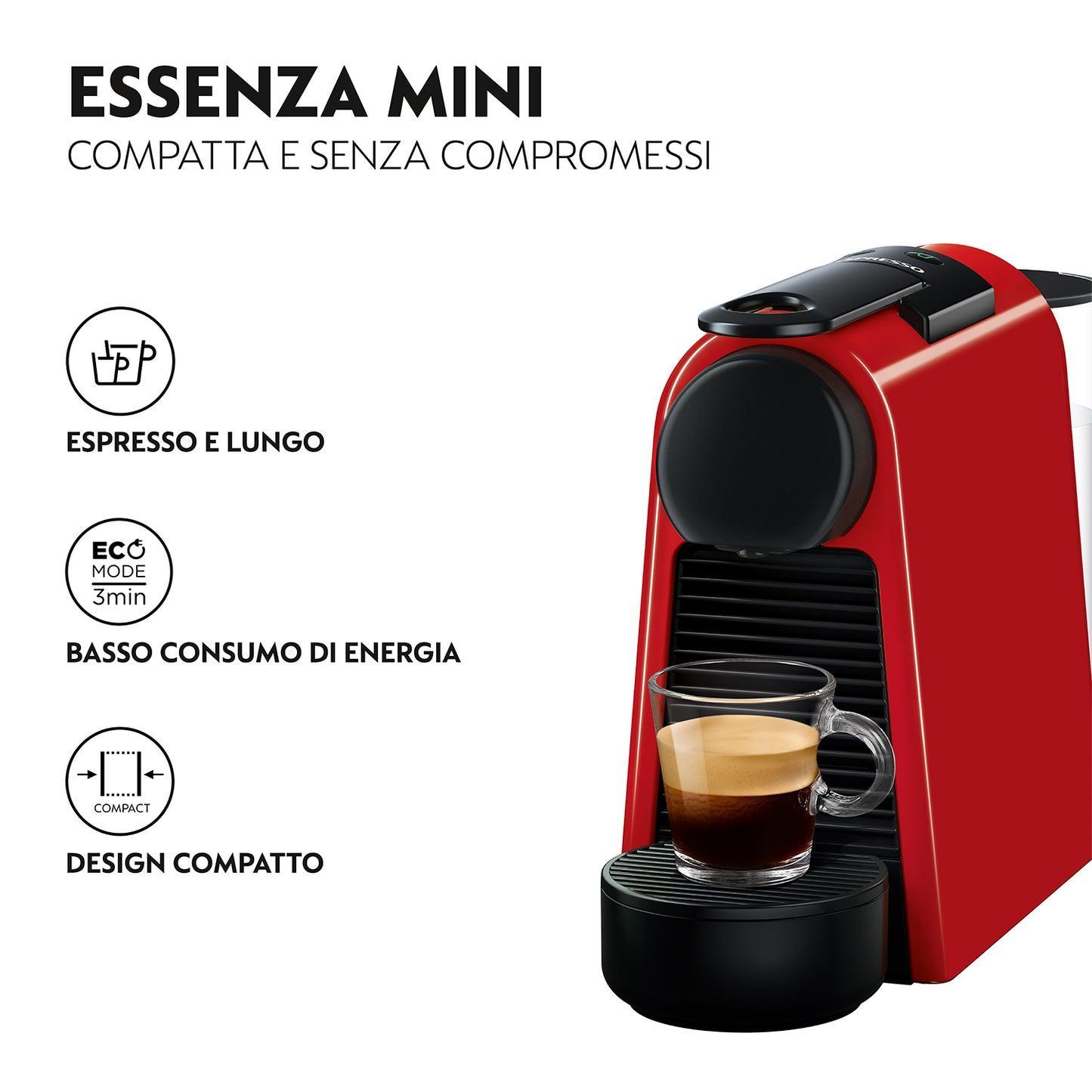 DE LONGHI PED EN85R | CAFFE' | M.CAFFE' ESPRESSO PORZIONATO CHIUSO | M.CAFFE A CAPSULE | M.CAFFE CAP