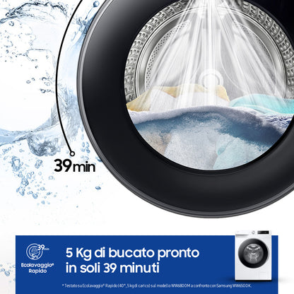 Samsung WW90DG6U25LE lavatrice Caricamento frontale 9 kg 1400 Giri/min Bianco