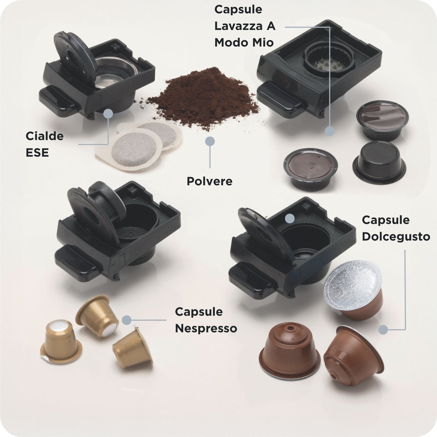 ARIETE PED 13041 | CAFFE' | M.CAFFE' ESPRESSO PORZIONATO APERTO | M.CAFFE ESPRESSO UNIVERSALE | M.CA