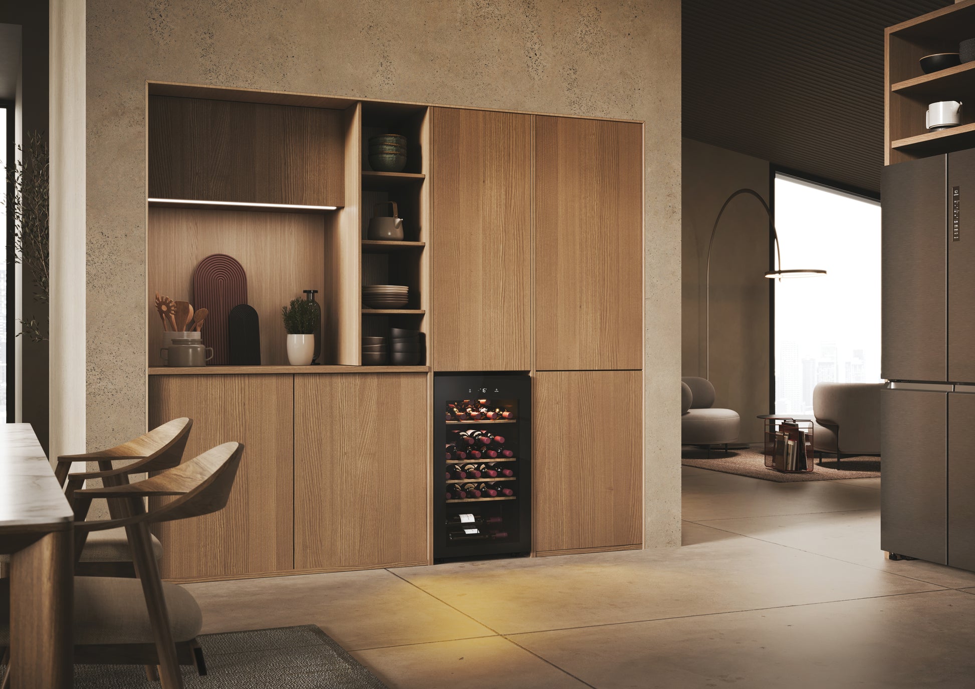 Haier Wine Bank 50 Serie 3 HWS34GGH1 Cantinetta vino con compressore Libera installazione Nero 34 bottiglia/bottiglie