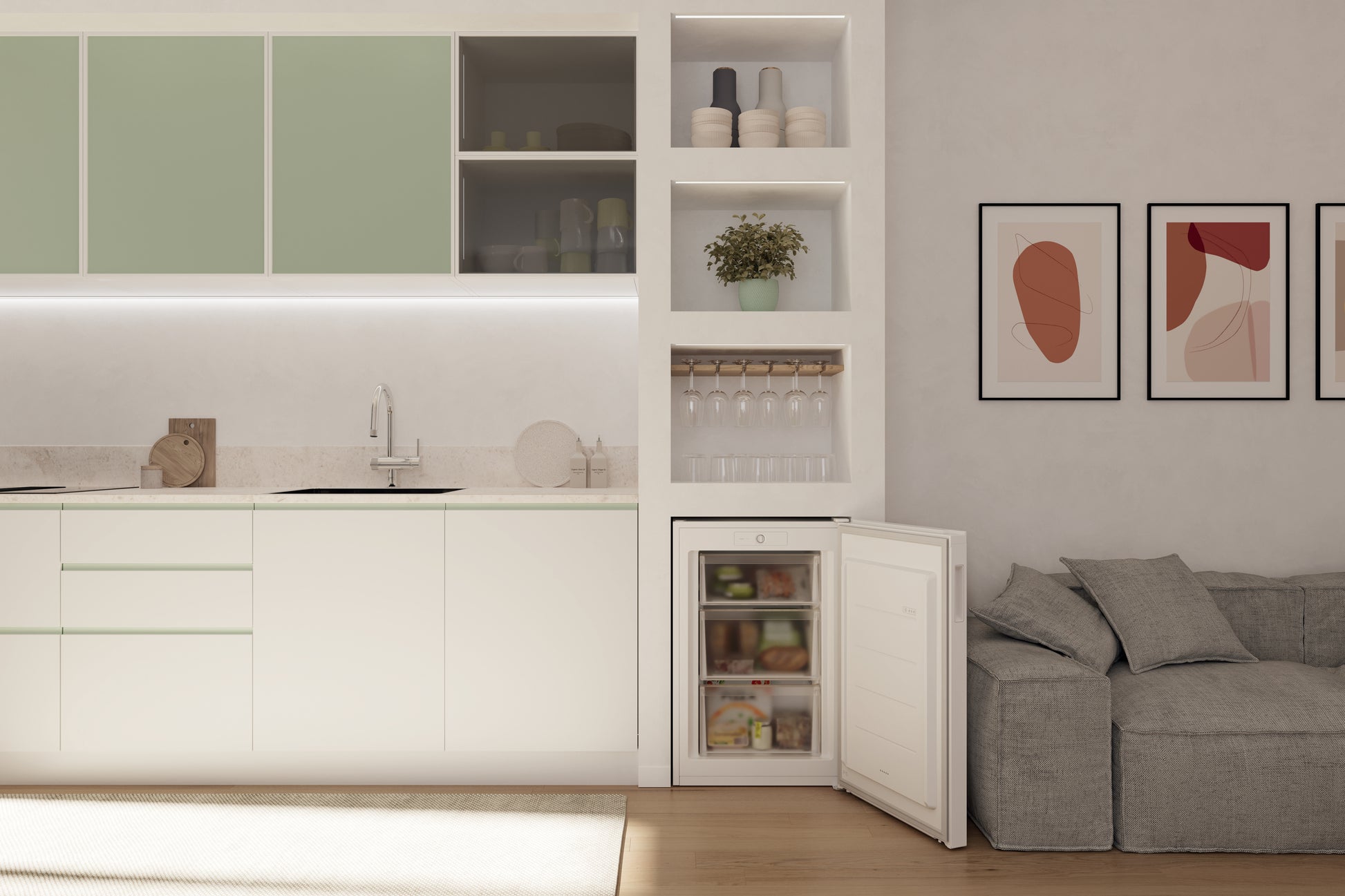 Candy CNUQ2L58EW Congelatore verticale Libera installazione 90 L Bianco