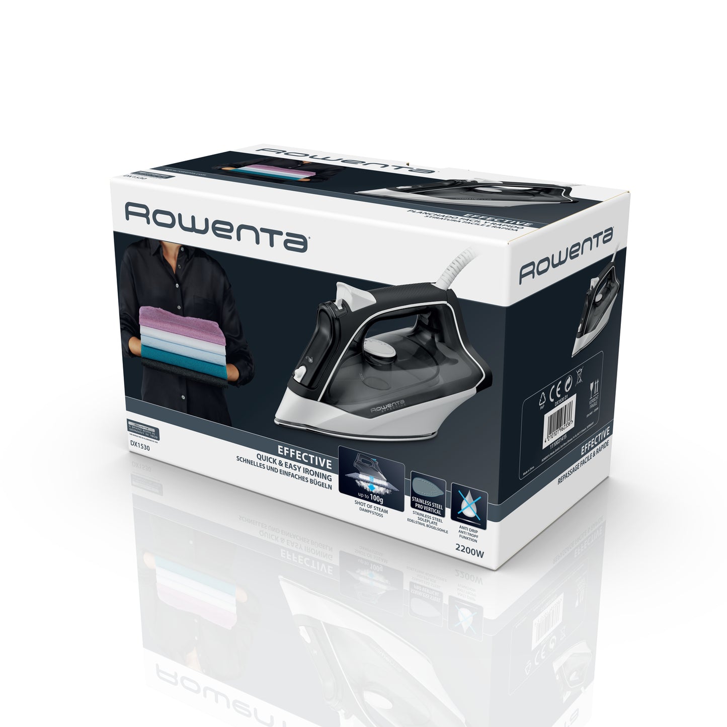 ROWENTA PED DX1530 | CASA | FERRI DA STIRO | FERRO VAPORE | FERRO VAPORE 2200W PIAST.INOX EFFECTIVE