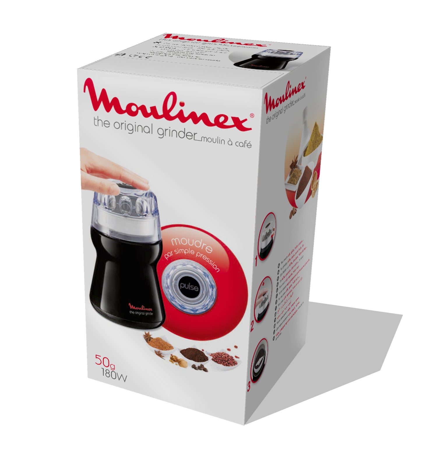 MOULINEX PED AR110 | CAFFE' | MACINACAFFE' | MACINACAFFE' ELETTRICO | MACINACAFFE' 180W 50GR METALLO