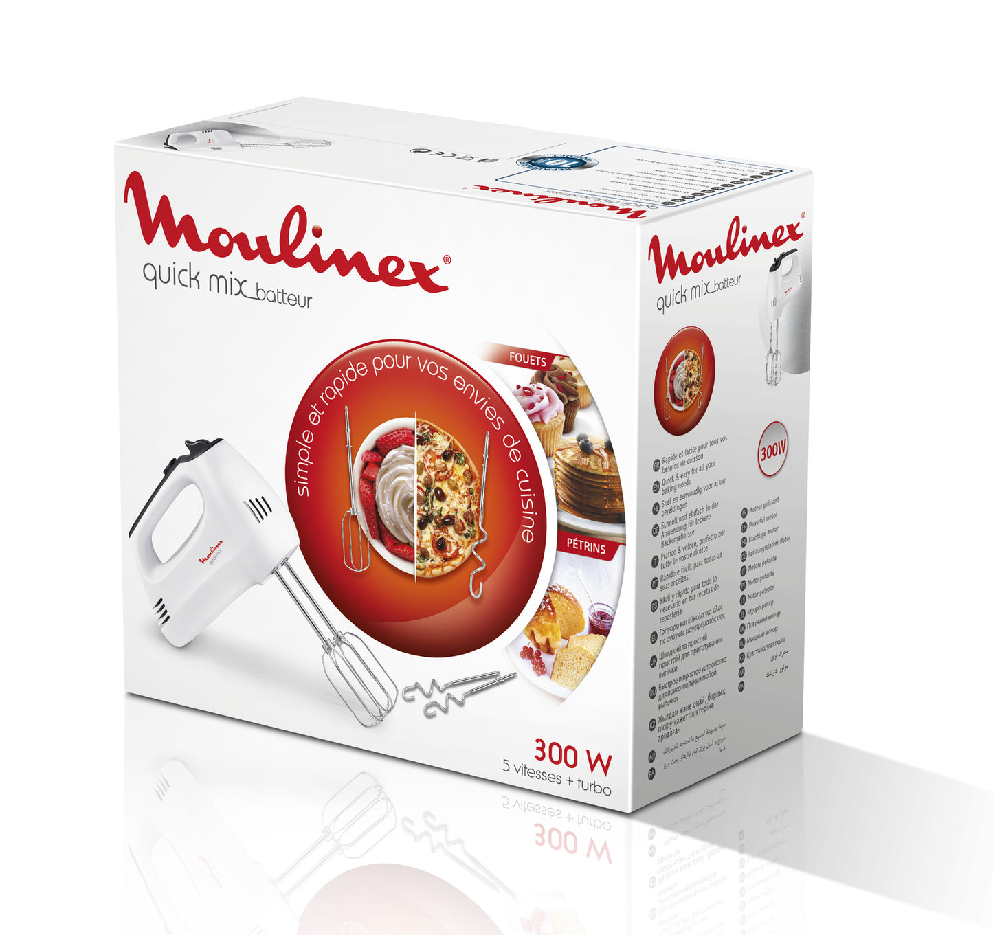 MOULINEX PED HM3101 | CUCINA | PREPARAZIONE CIBI | SBATTITORE | SBATTITORE 300W 5VEL.+TURBO BIANCO