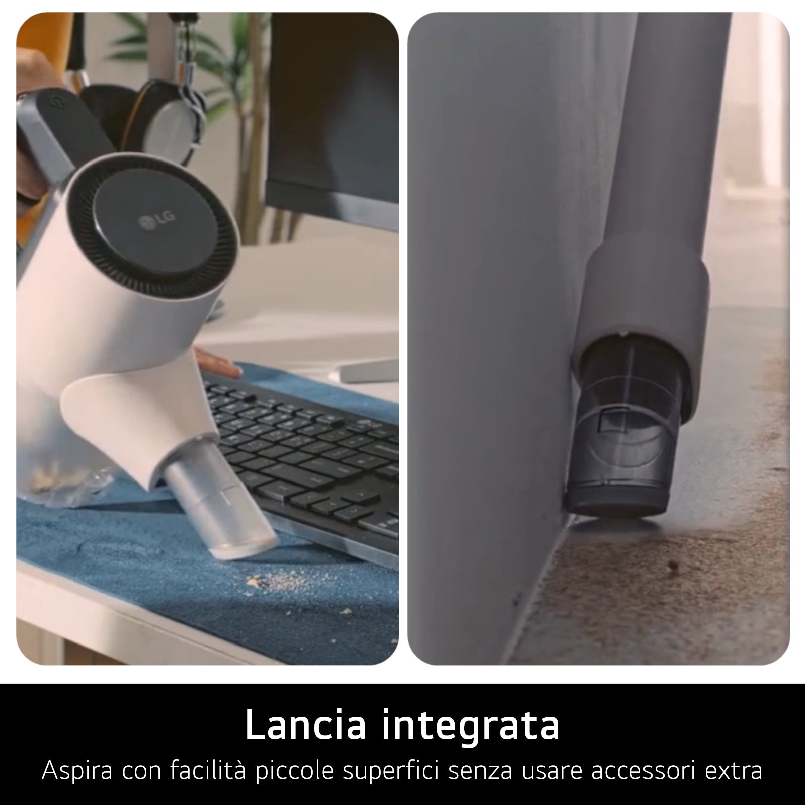 LG CordZero A9 Air, Aspirapolvere 150W, 40 min, 1 spazzola + 2 accessori, Autoportante, Corpo leggero, Calming Beige