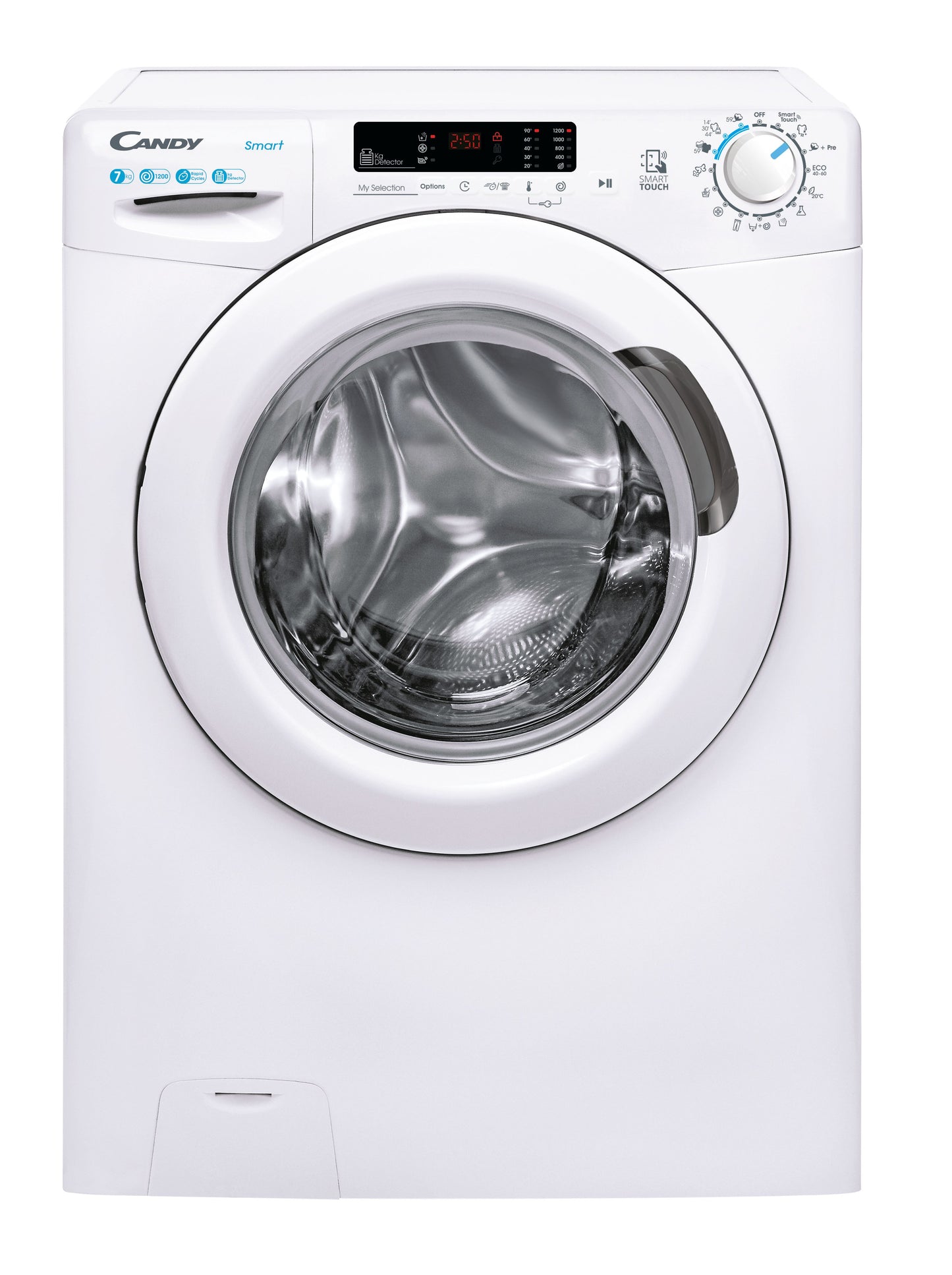 Candy Smart , Lavatrice Slim 7 KG, Classe D, 1200 giri, Bianco, Wi-Fi, CS4 1272DE/1-S