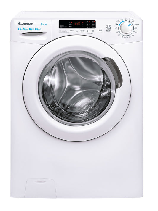 Candy Smart , Lavatrice Slim 7 KG, Classe D, 1200 giri, Bianco, Wi-Fi, CS4 1272DE/1-S