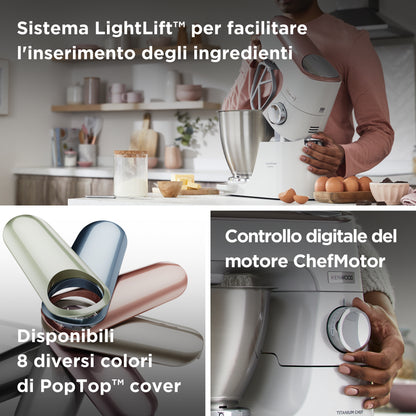 KENWOOD PED KVL65001WH | CUCINA | PREPARAZIONE CIBI | IMPASTATORI | IMPASTATORE 1200W 7LT CHEF BAKER