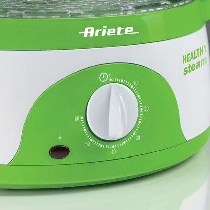 ARIETE PED 911 | CUCINA | COTTURA CIBI | VAPORIERA | VAPORIERA 800W 3CESTELLI/9LITRI BIANCO/VERDE