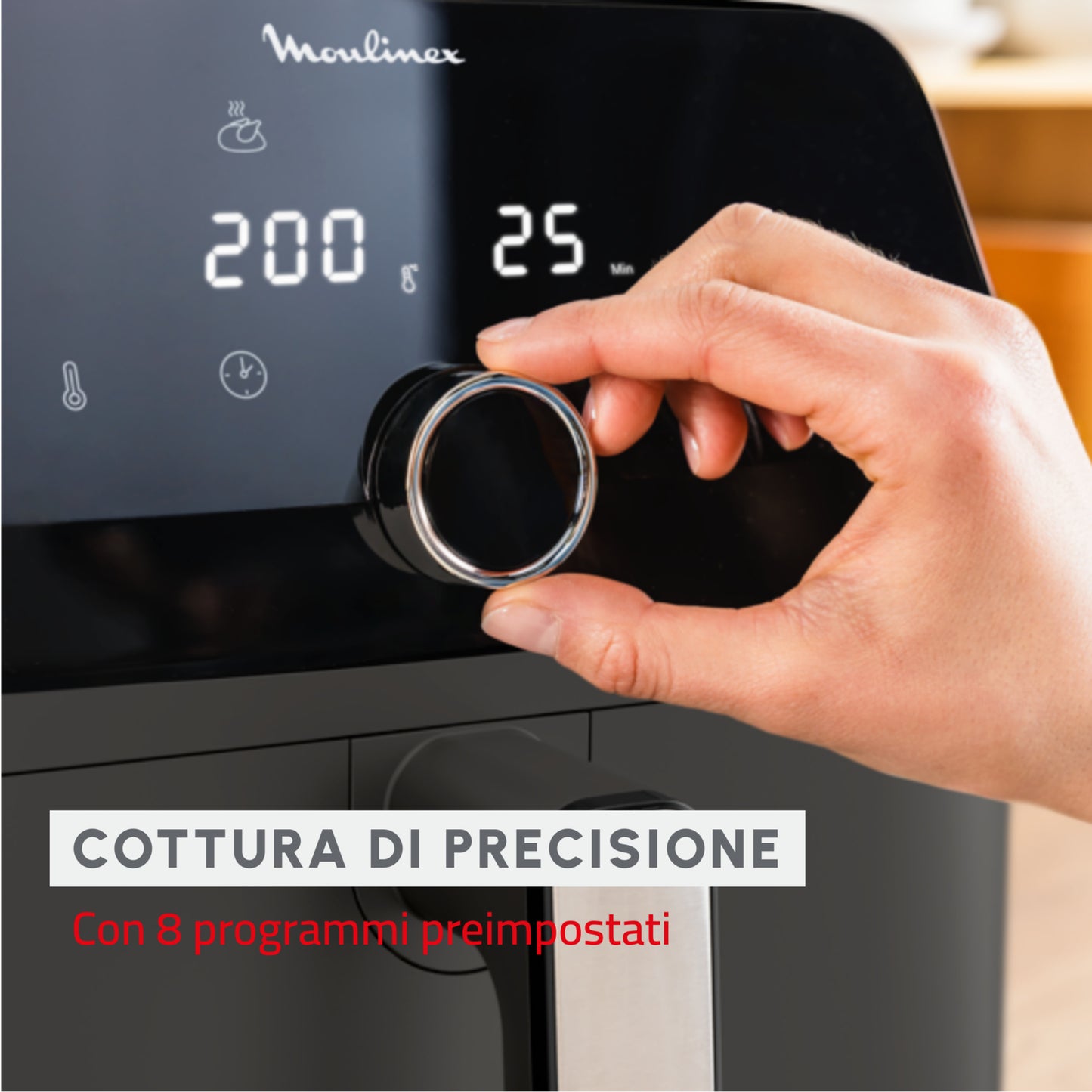 MOULINEX PED EZ855H | CUCINA | COTTURA CIBI | FRIGGITRICI | FRIGGITRICE AD ARIA 1700-2020W 7.5LT EAS