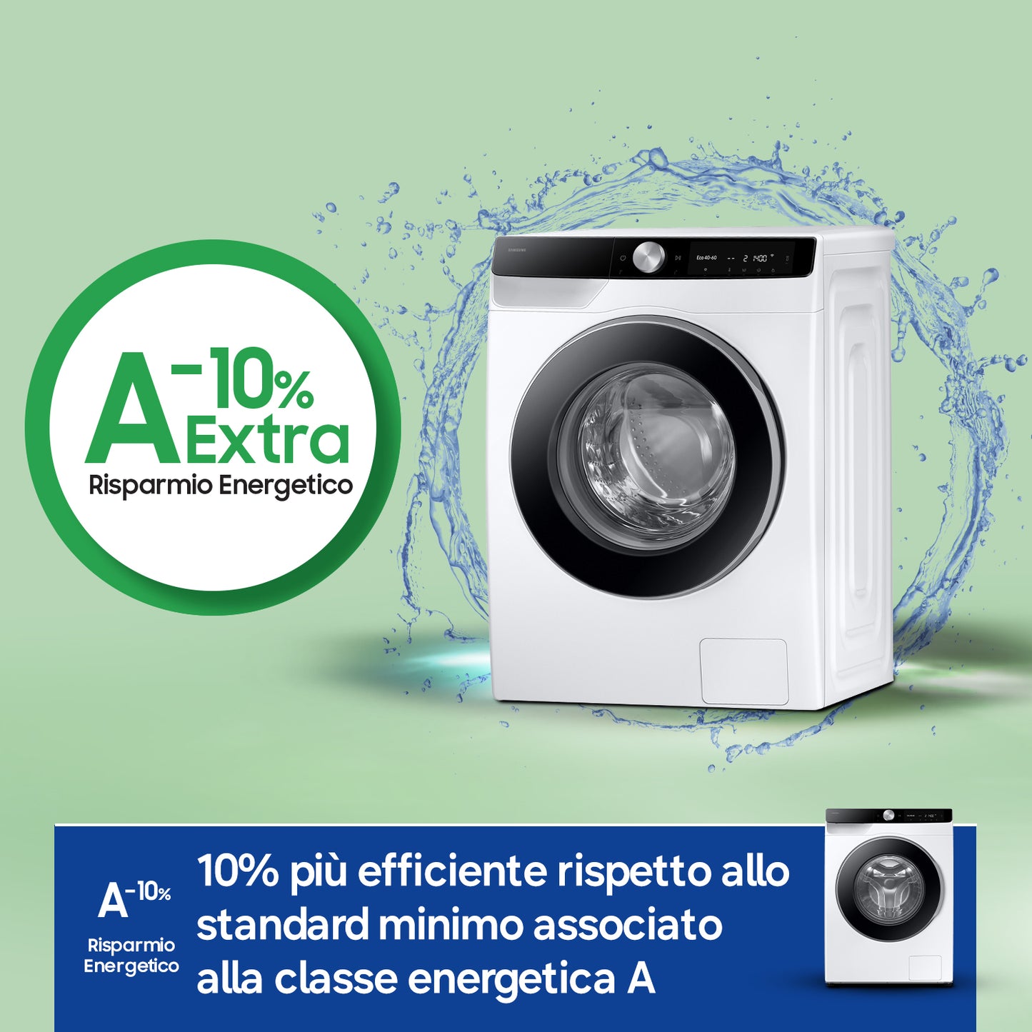 SAMSUNG BIANCO WW90DG6U85LKU3 | LAVATRICI | LAVATRICI CARICO FRONTALE | LAV. C/FRONTALE 9-9,99KG | L