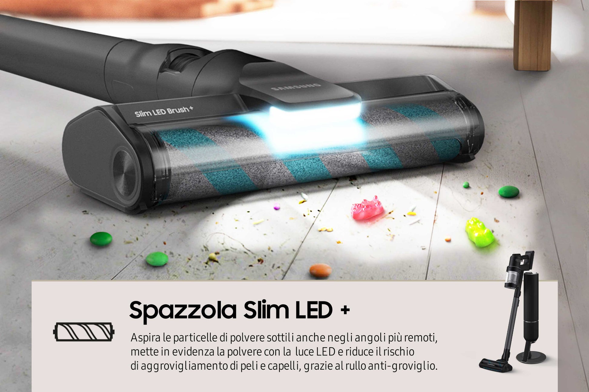 Samsung Aspirapolvere senza filo BESPOKE Jet™ AI complete extra 280W VS28C9784QK