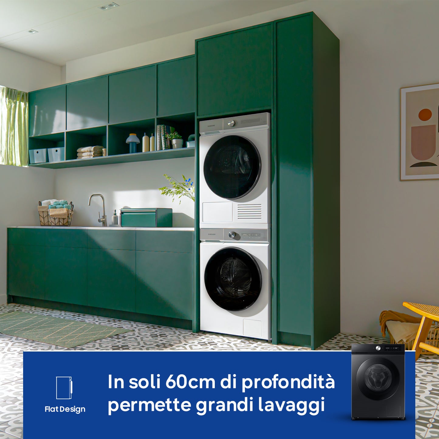 Samsung Lavatrice BESPOKE AI™ Ecodosatore 11Kg WW11DB7B94GBU3