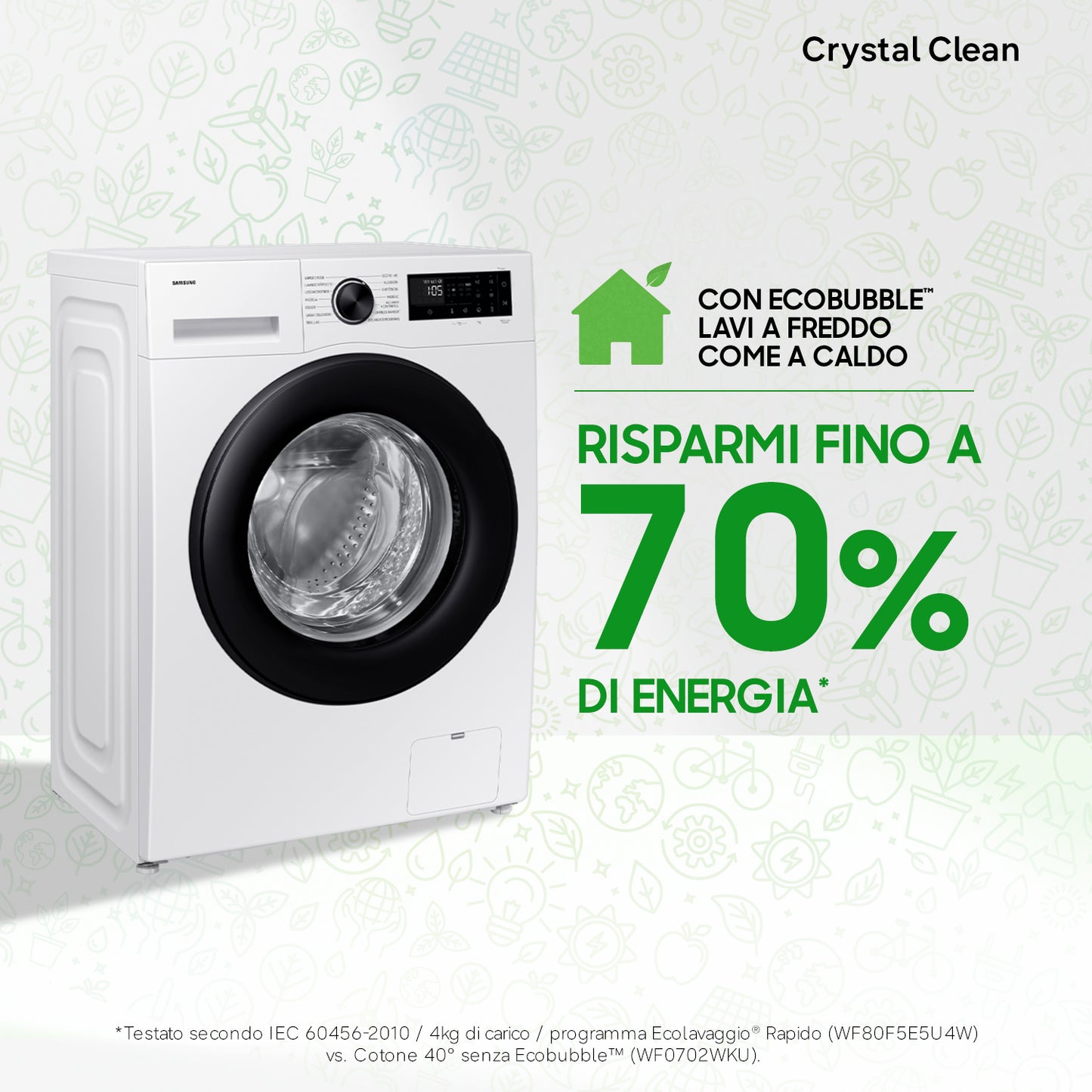 SAMSUNG BIANCO WW90DG5G34AEET | LAVATRICI | LAVATRICI PROFONDITA' RIDOTTA | LAV.SLIM FINO 48CM 8KG-O