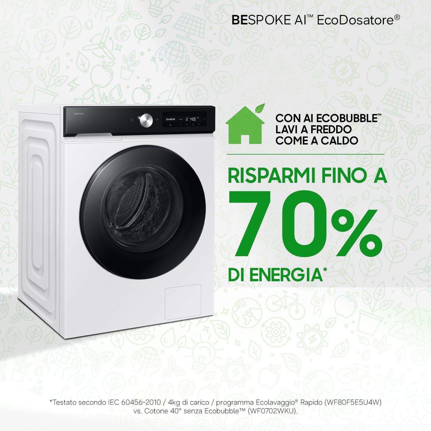 Samsung Lavatrice BESPOKE AI™ Ecodosatore 11Kg WW11DB7B94GEU3