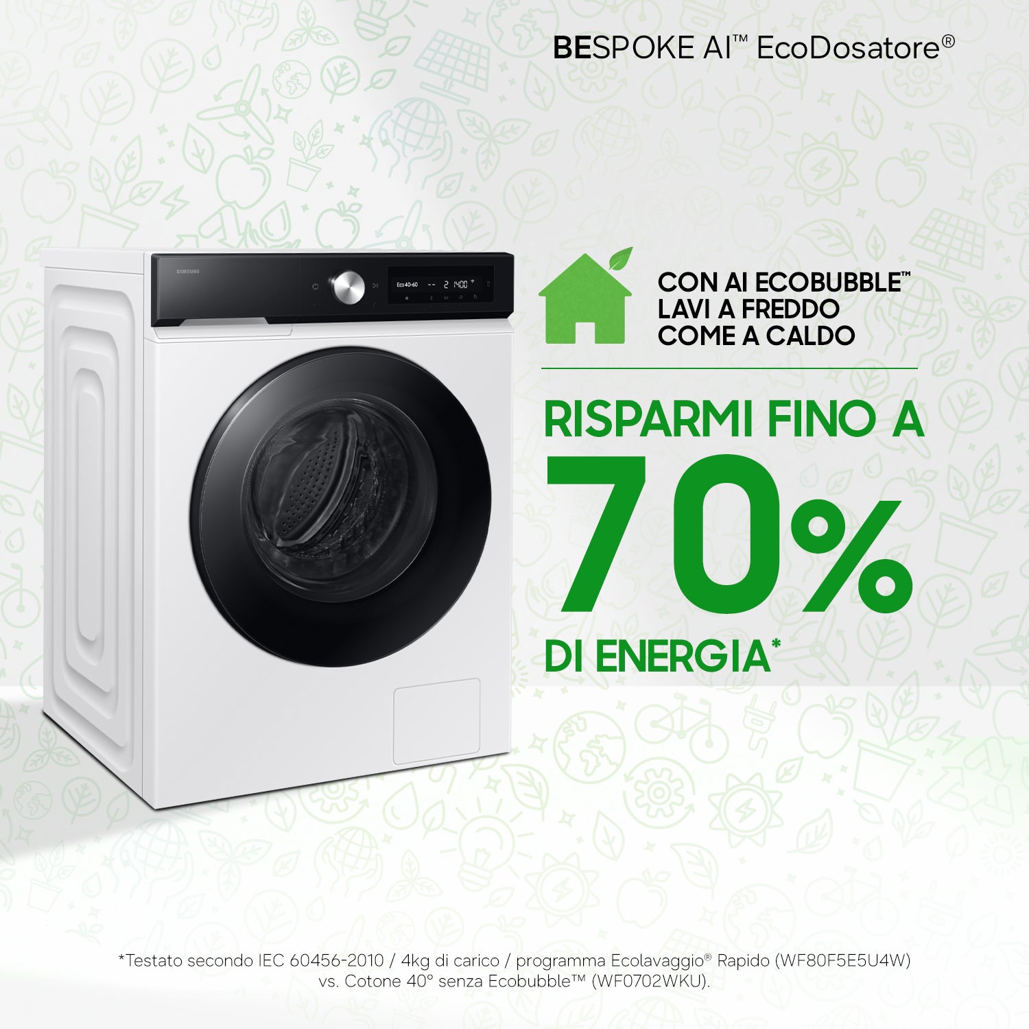 Samsung Lavatrice BESPOKE AI™ Ecodosatore 11Kg WW11DB7B94GEU3