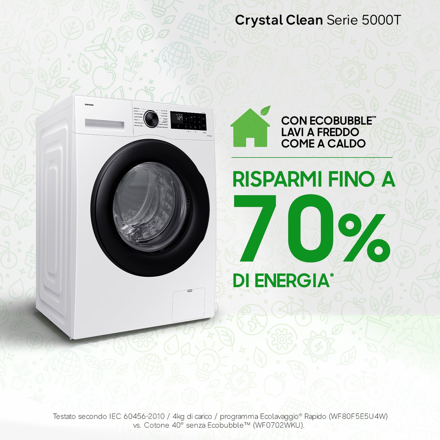 Samsung Lavatrice Crystal Clean 8 kg WW80CGC04DAEET