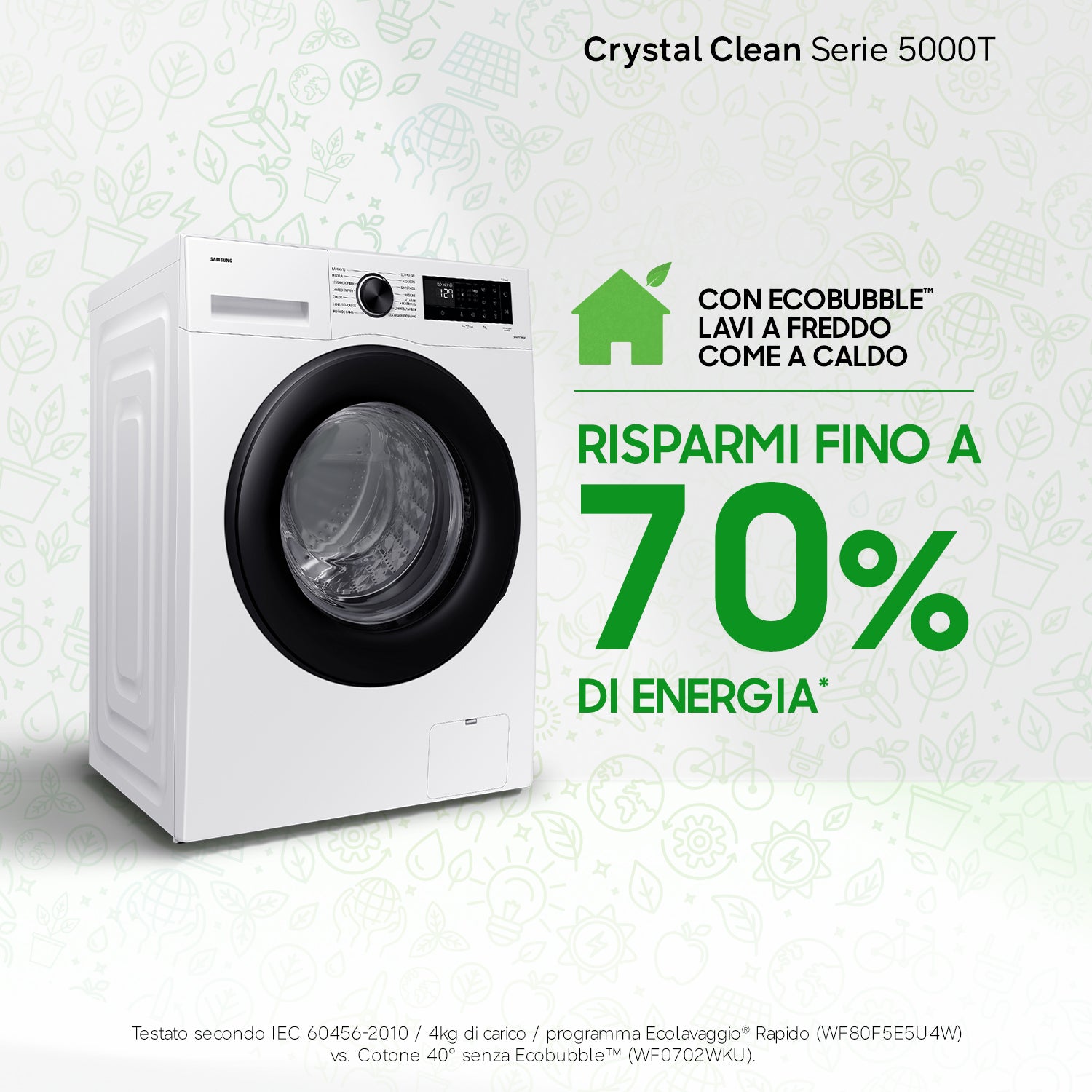 Samsung Lavatrice Crystal Clean 8 kg WW80CGC04DAEET