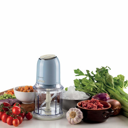 Ariete 438, Tritatutto Vintage, Chopper e Tritaghiaccio, 2 velocità, 4 lame in Acciaio Inox, Tazza graduata 600 ml, 400 W, BeigeTritatutto a 2 velocità , 2 pulsanti e 4 lame in Acciaio Inox. Tritaverdure e Tritaghiaccio. Tazza graduata da 600ml.