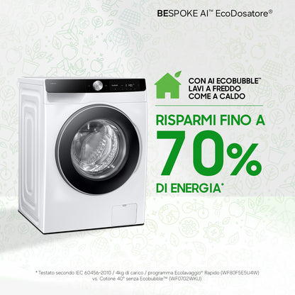 Samsung WW90DG6G94LKU3 lavatrice Caricamento frontale 9 kg 1400 Giri/min Bianco