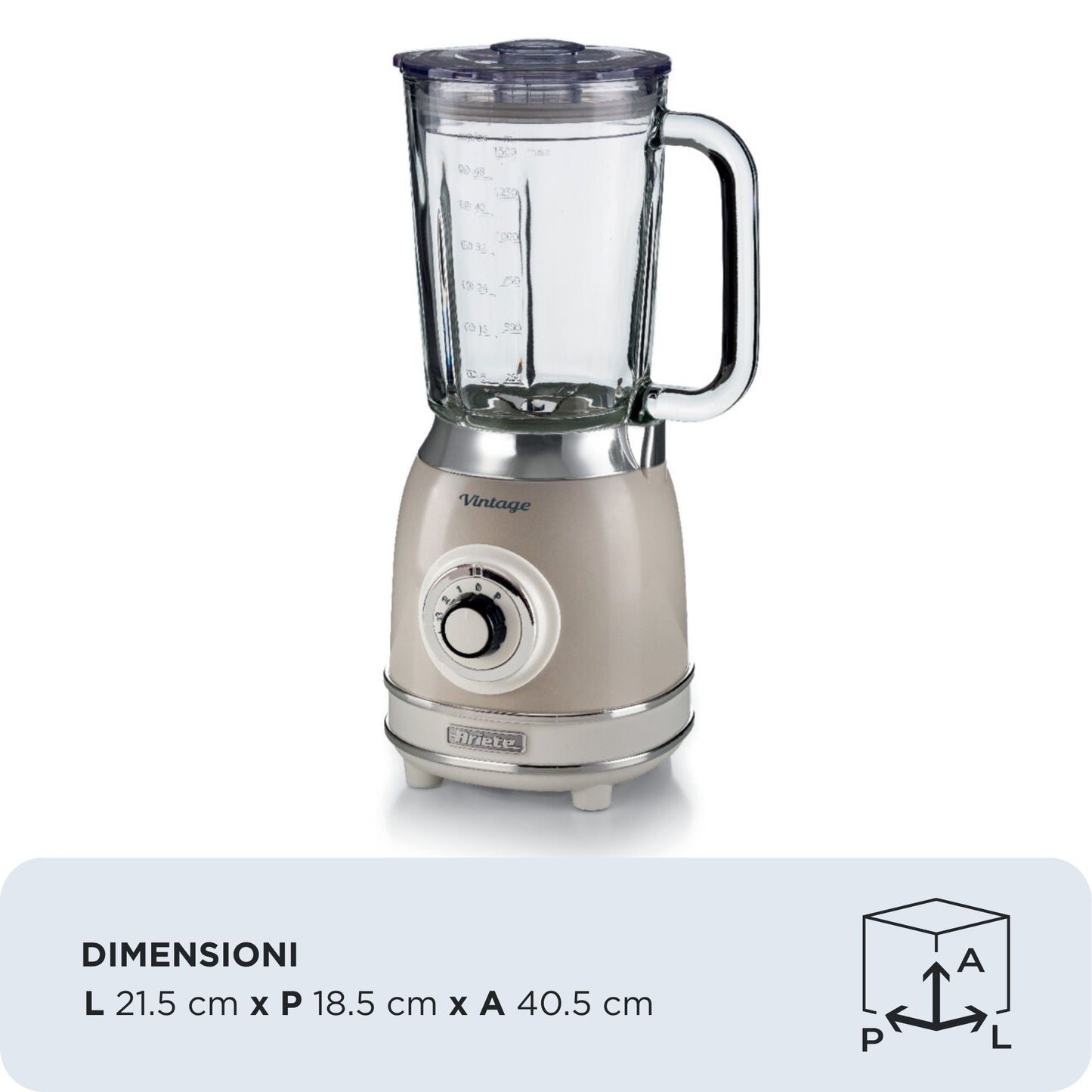 ARIETE PED 583BEIGE | CUCINA | PREPARAZIONE CIBI | FRULLATORI | FRULLATORE 1000W 4VEL+TURBO 4LAME IN