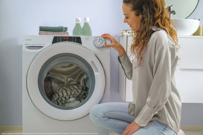 Candy RapidÓ , Lavatrice Carica Frontale 12 KG, Classe A, 1400 giri, Bianco, Inverter, Vapore, Wi-Fi, 9 Cicli Rapidi, RO14126DWMST-S