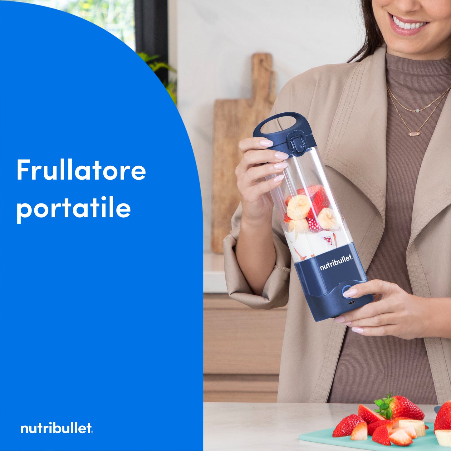 NUTRIBULLET PED NBP003NBL | CUCINA | PREPARAZIONE CIBI | FRULLATORI | FRULLATORE PORTATILE WLSS BICC