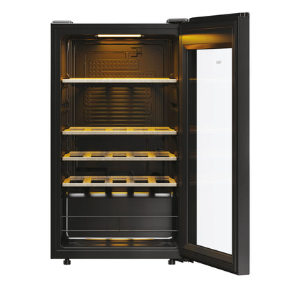 Haier Wine Bank 50 Serie 3 HWS34GGH1 Cantinetta vino con compressore Libera installazione Nero 34 bottiglia/bottiglie