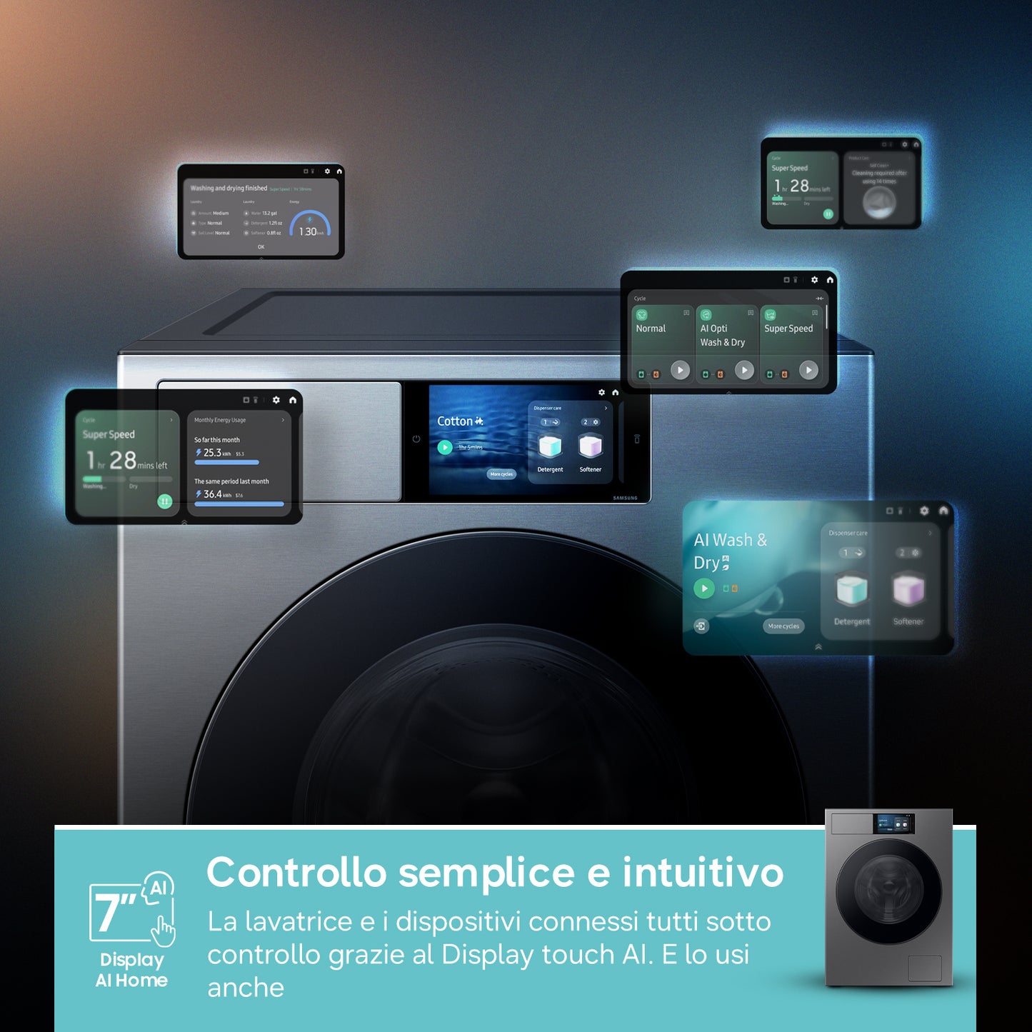 SAMSUNG BIANCO WF90F09C4SU3 | LAVATRICI | LAVATRICI CARICO FRONTALE | LAV. C/FRONTALE 9-9,99KG | LAV