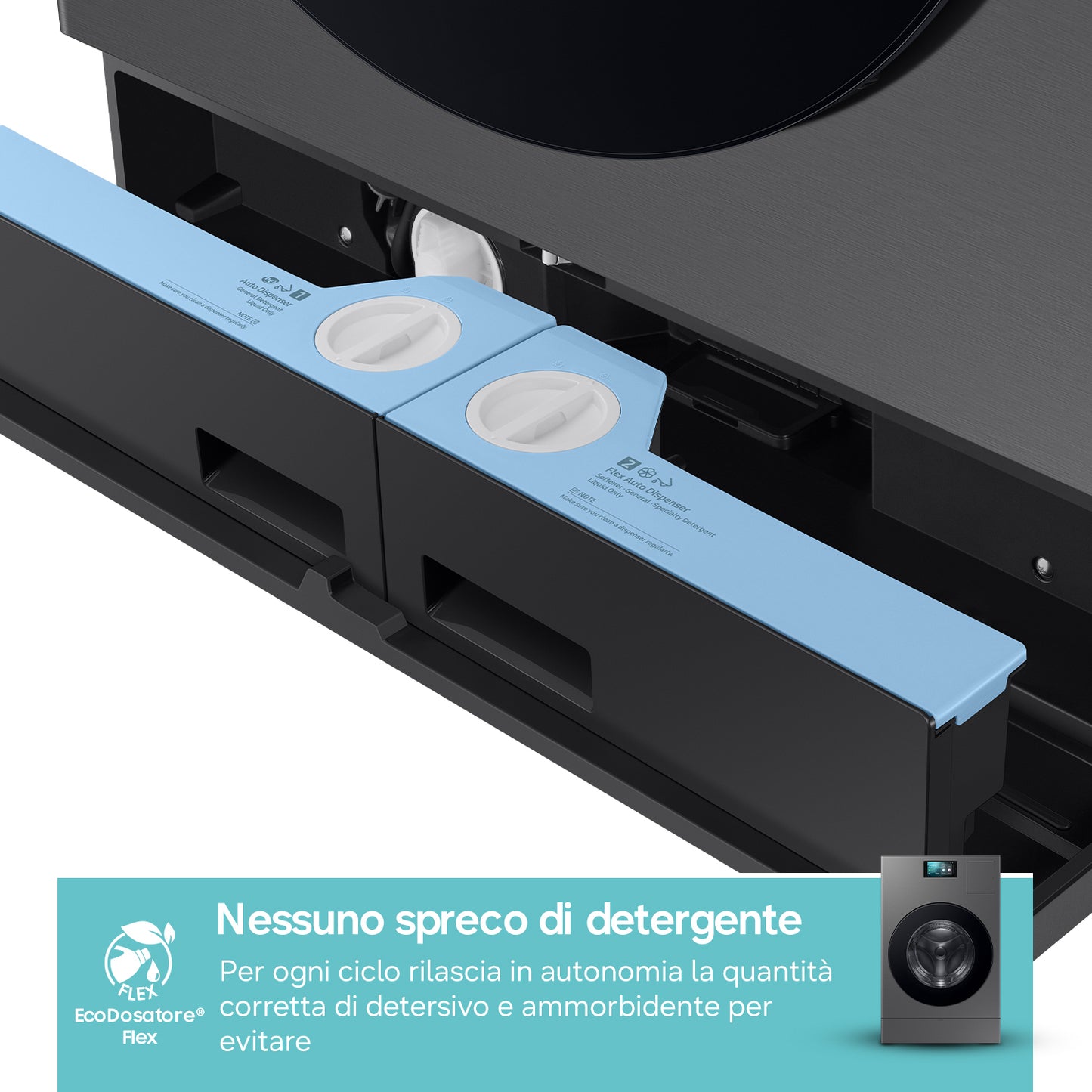 Samsung Lavasciuga Bespoke AI Libera installazione pompa di calore 18/11 Kg WD18DB8995BZT2