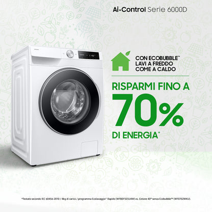 Samsung WW90DG6U25LE lavatrice Caricamento frontale 9 kg 1400 Giri/min Bianco