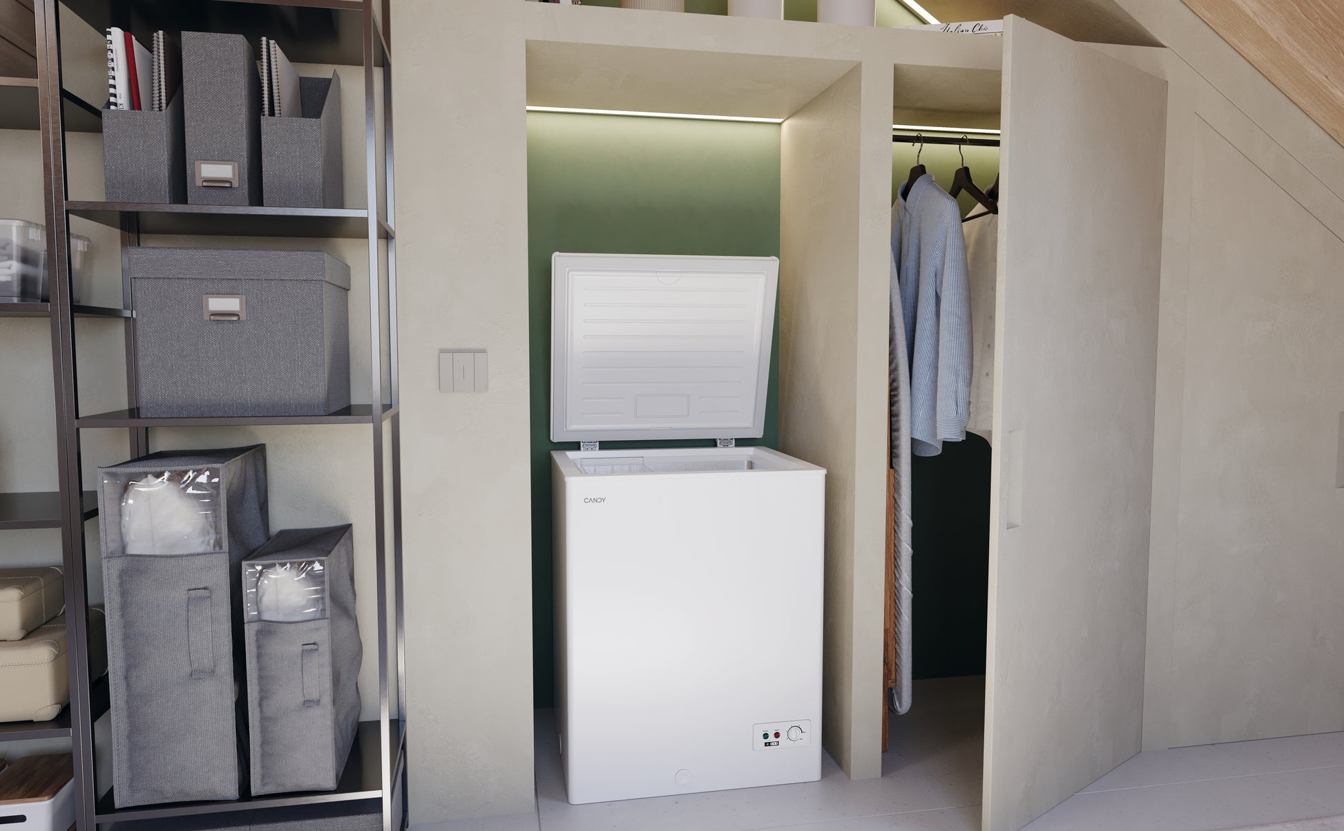 Candy CCHH 145E Congelatore a pozzo Libera installazione 137 L Bianco